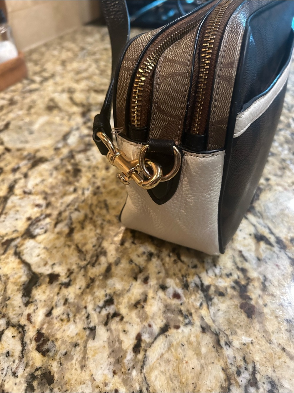COACH 2021 Jes Blocked Signature Coated Canvas Leather Crossbody Bag - C1767 - Picture 5 of 10